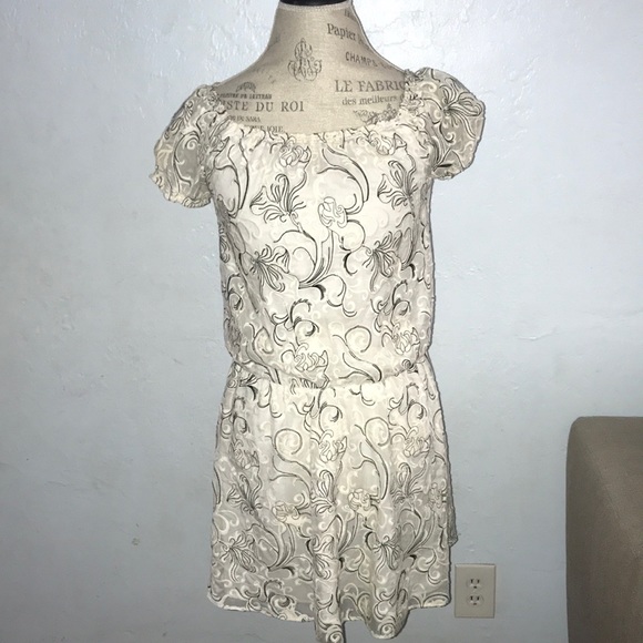 Alice + Olivia Janelle Off the Shoulder Silk and Lace Dress Size 2 $368 retail - Picture 2 of 11